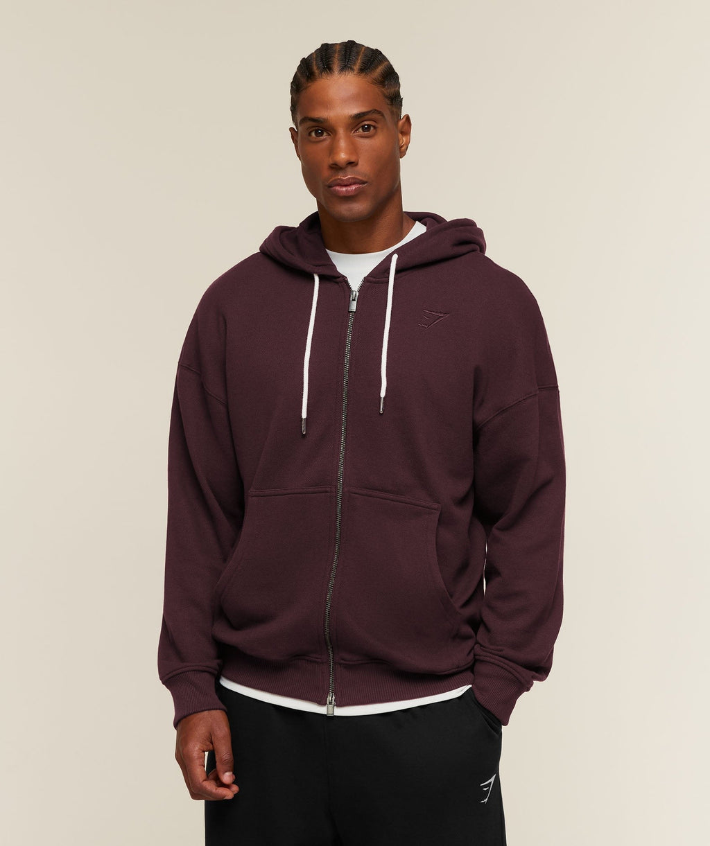 Campus Crest Zip Through Hoodie