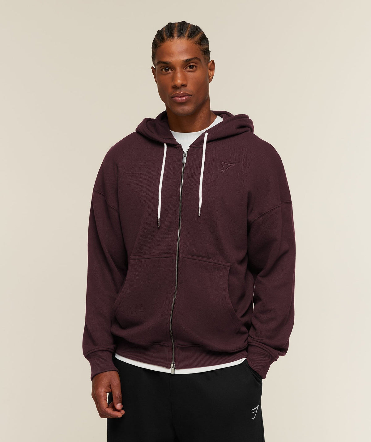 Campus Crest Zip Through Hoodie
