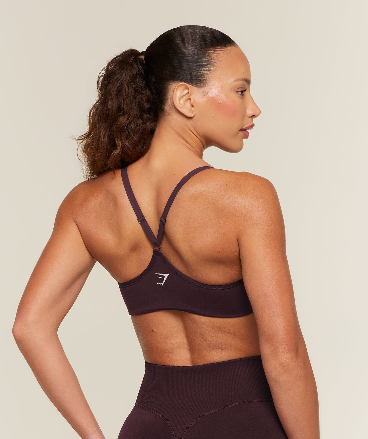 Light Support Halter Neck Logo Sports Bra