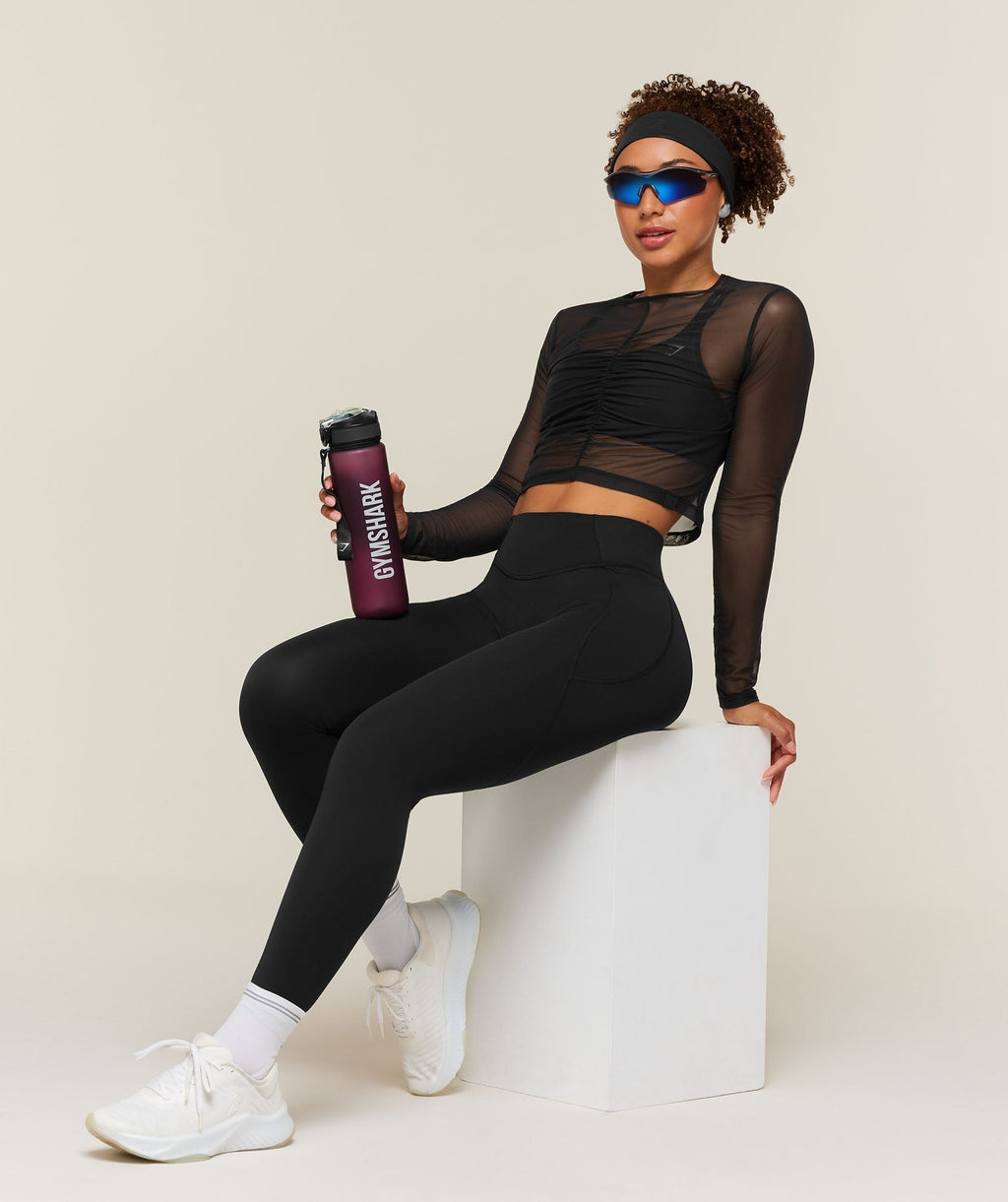 Hybrid Mesh Long Sleeve Top