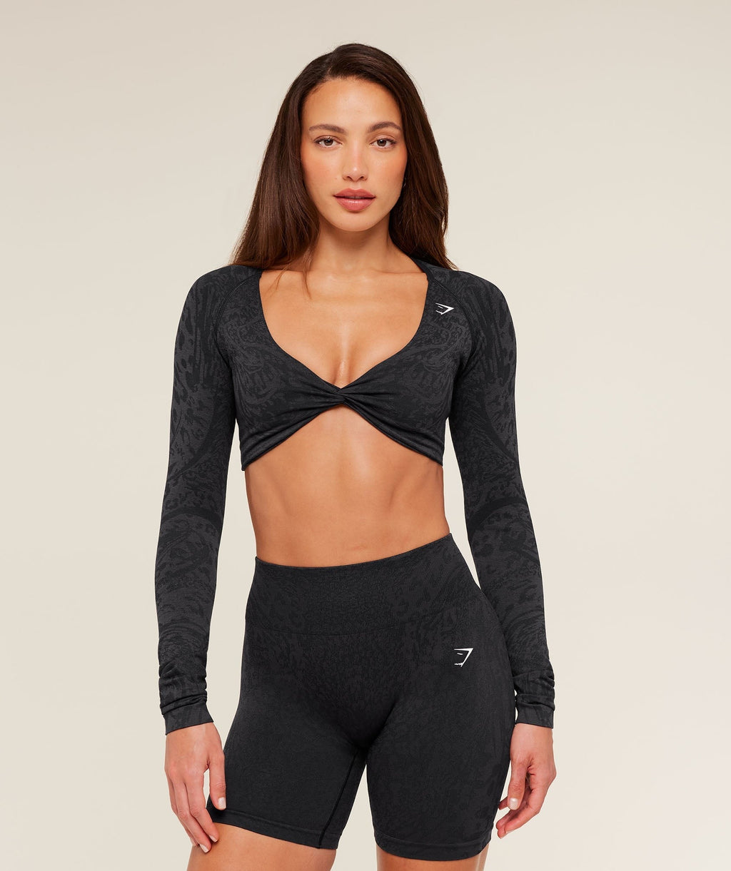 Adapt Animal Long Sleeve Crop Top