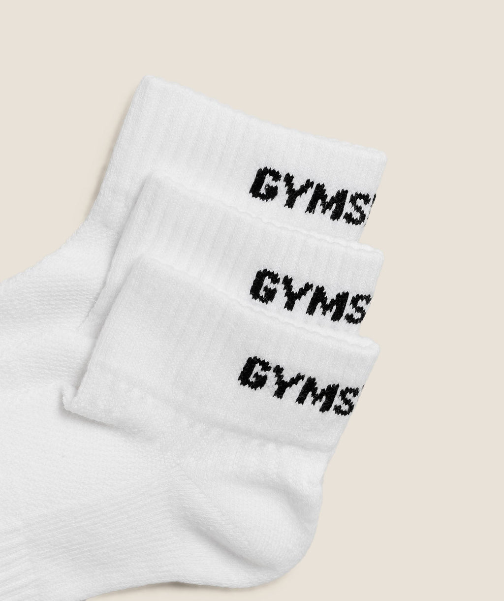 GS Jacquard Quarter Socks 3pk
