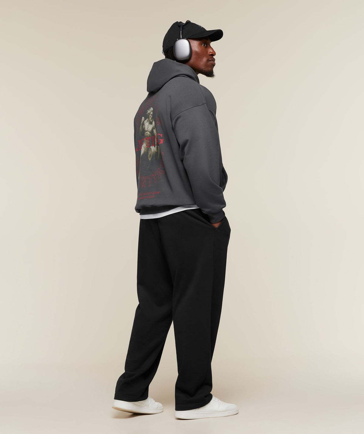 Lifting Statue Graphic Hoodie