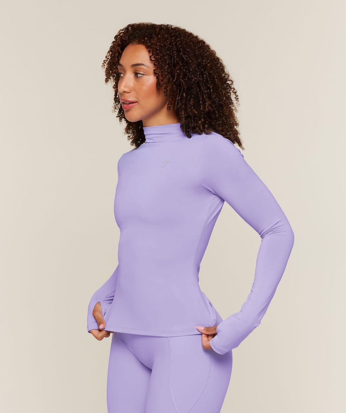 Running High Neck Long Sleeve Top