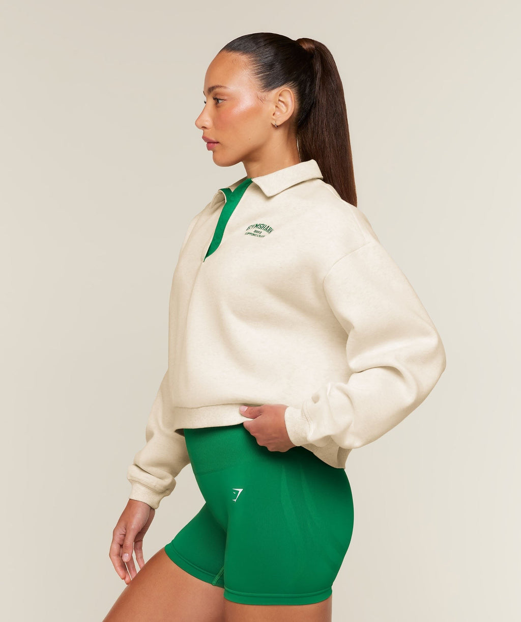 Cosy Luxe Campus Polo Sweatshirt