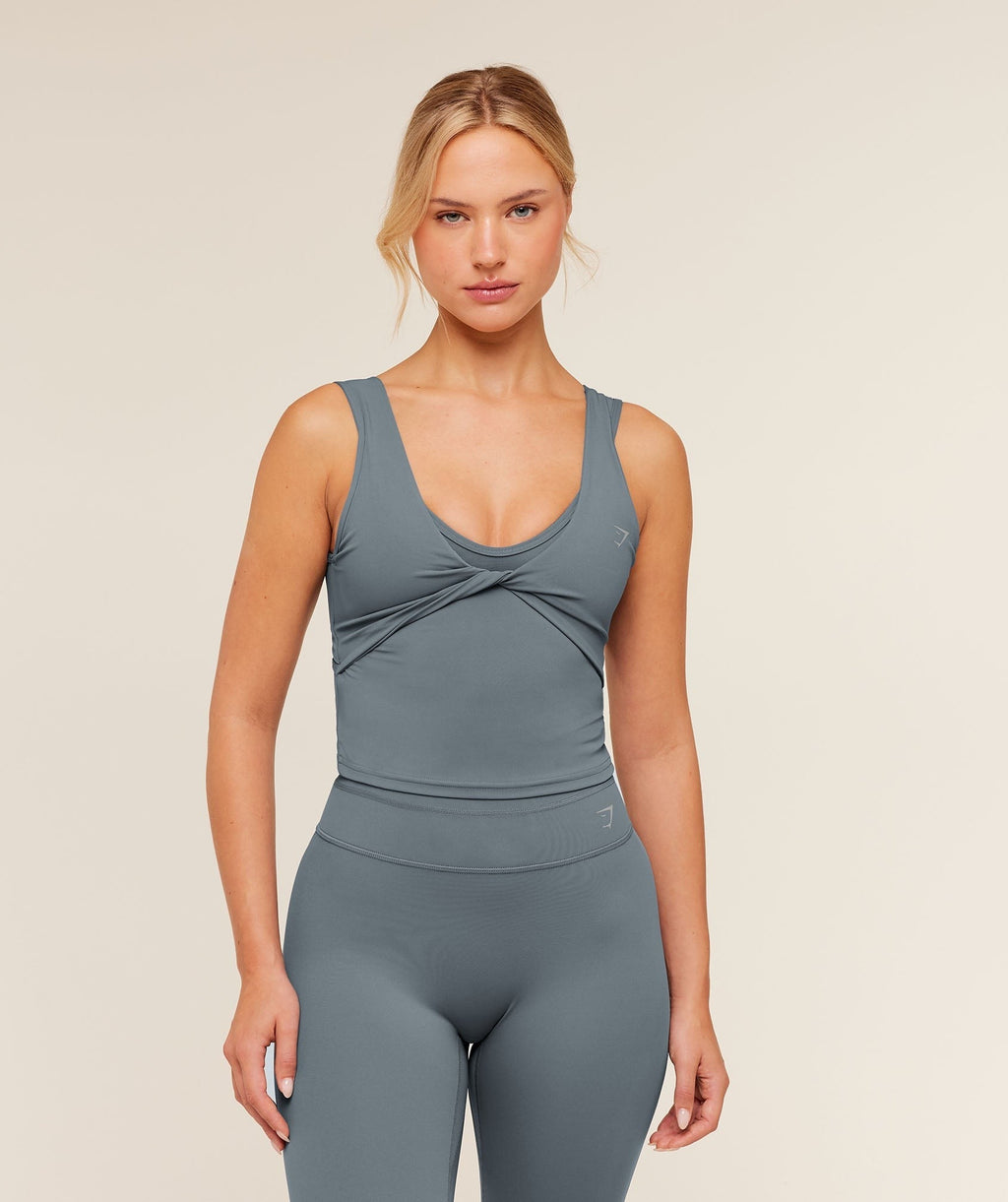Luxe Seamless Boat Neck Crop Top