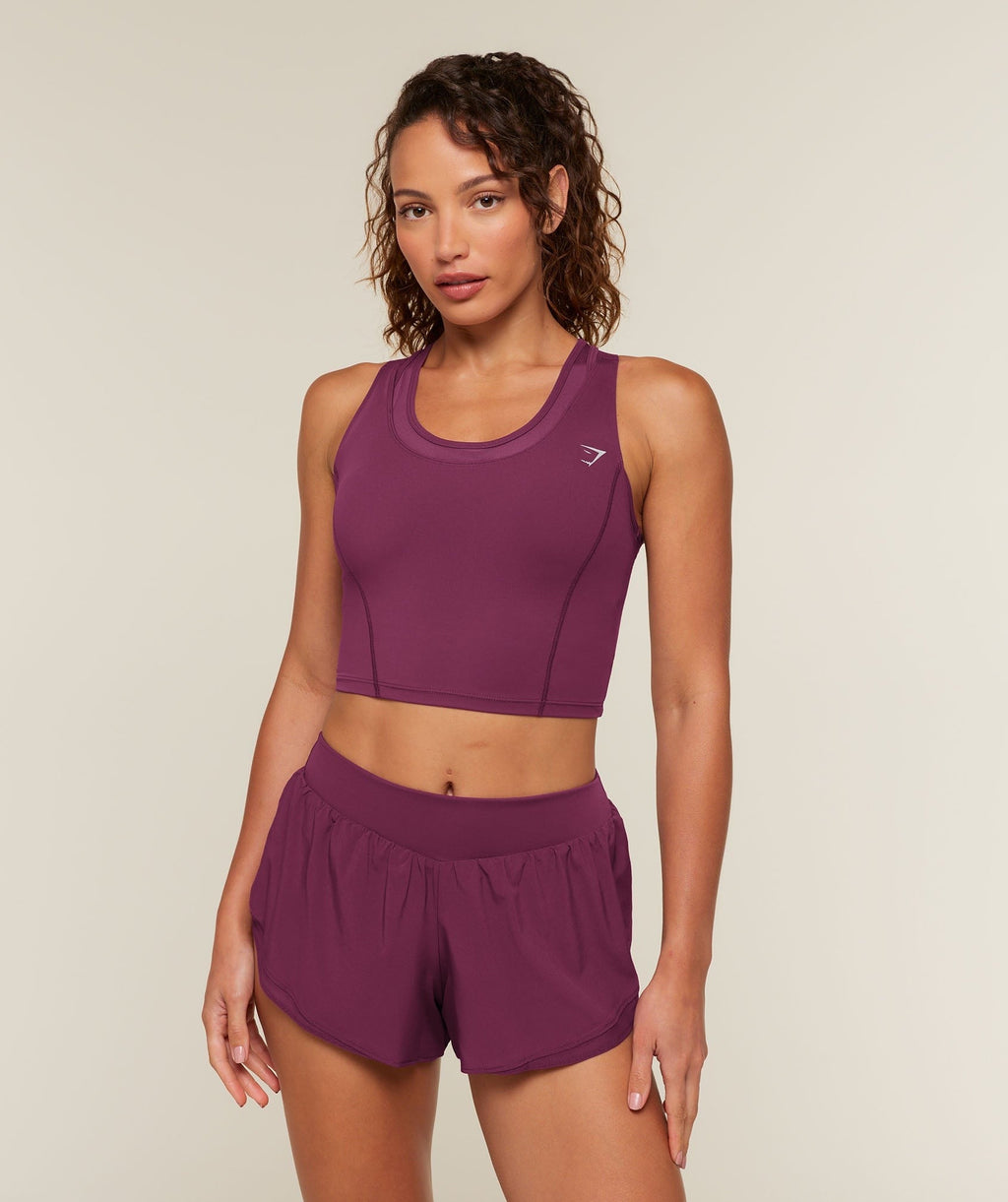 Mesh Sleeveless Tank with Shelf