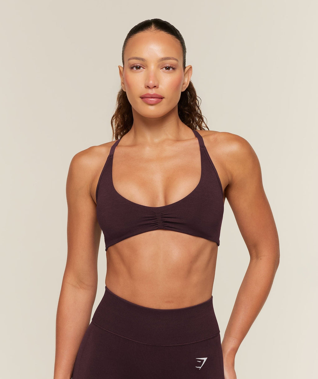 Light Support Halter Neck Logo Sports Bra